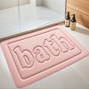 Unique Bargains 2Pcs Memory Foam Water Absorbent Quick Dry Non-Skid Bottom Soft Bathroom Rugs - 2 of 4