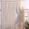 Aoibox Handmade Boho Macrame Curtain Wall Hanging for Wedding Backdrop, Room Divider, and Home Decor, 40"X80" - 4 of 4