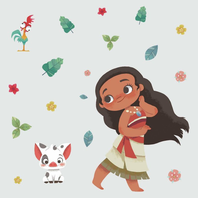 Vintage Moana Peel and Stick Giant Kids&#39; Wall Decal, 4 of 10