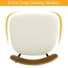 Bekrvio Swivel Counter Height Bar Stools Set of 1/2/3/4,26" Faux Leather Upholstered Bar Stools with Back & Bent Wood Frame for Kitchen Island - 4 of 4