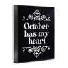Stupell Industries Black October Has My Heart Framed Giclee Art - 2 of 4