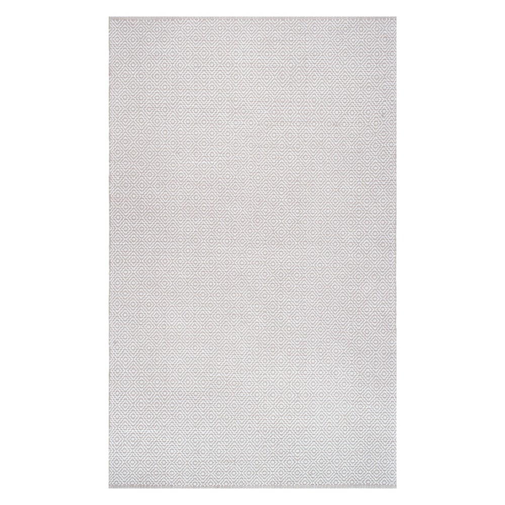 4'x6' Cotton Hand Loomed Lorretta Area Rug Taupe - nuLOOM