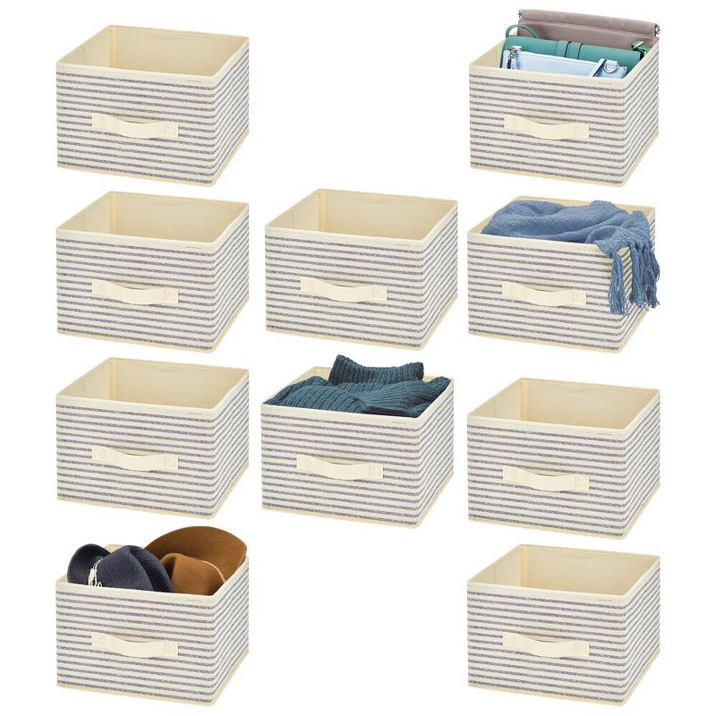 mDesign Soft Fabric Closet Storage Organizer Cube Bin, 10 pack, 1 of 10