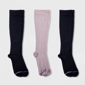 Dr. Motion Women's Mild Compression 3pk Knee High Socks - 1 of 2