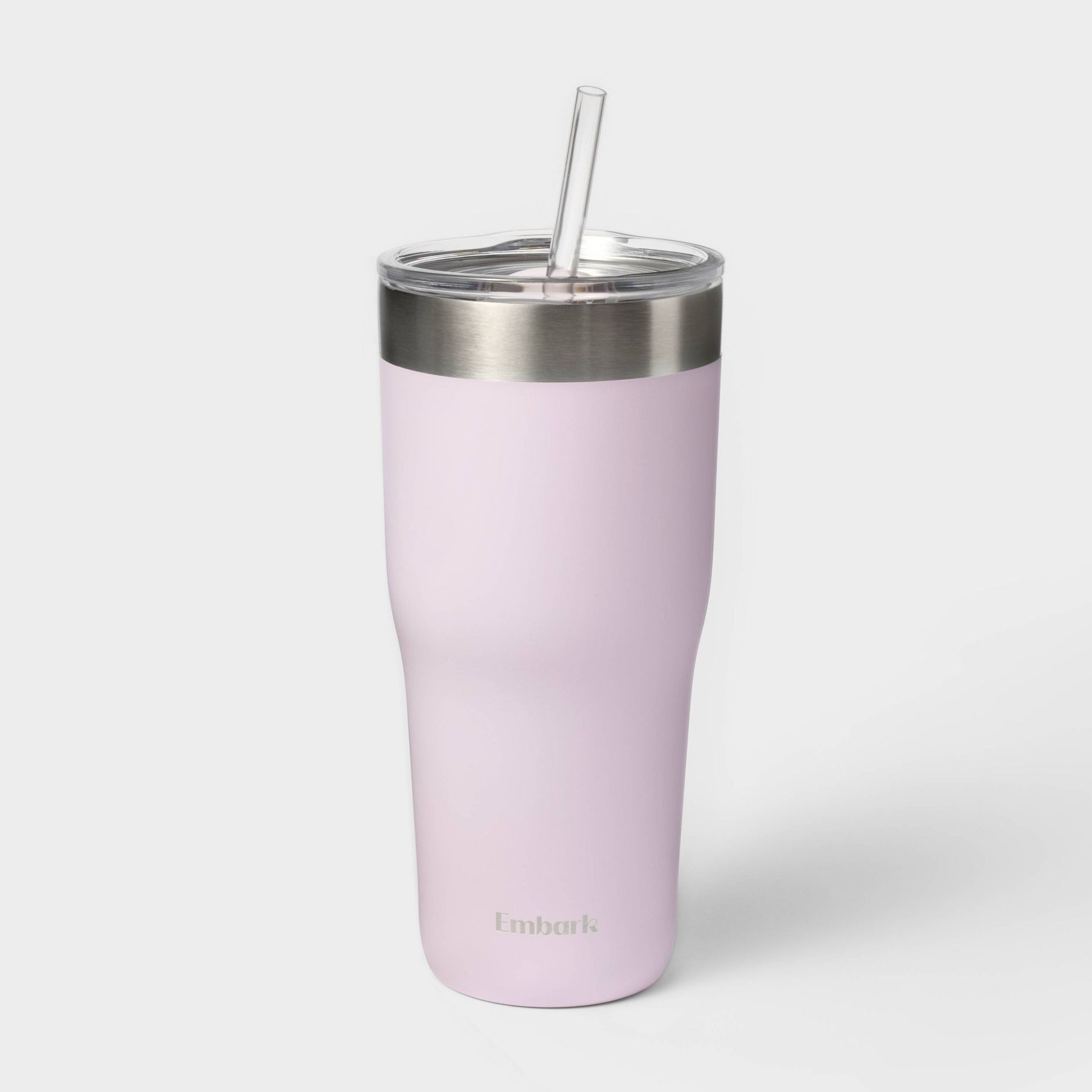 30oz Stainless Steel Tumbler with Straw Purple - Embark™: BPA-Free, Portable Drinkware