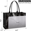 FATMOON Retro Tote Bag - Vintage DuPont Letter Design, Large Capacity, Minimalist Style for Women - 3 of 4