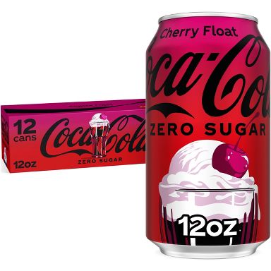 Coca-Cola Zero Sugar Cherry Float Soda - 12pk/12 fl oz Cans
