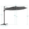 Sonkuki 10-ft LED Solar Lights Outdoor Octagon Cantilever Patio Umbrella - 3 of 4