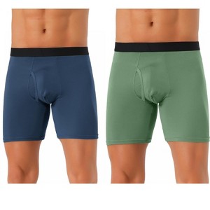 INSPIRE CHIC Men's 2 Pack Lightweight Soft Stretch Open-fly Basic Boxer Briefs - 1 of 4