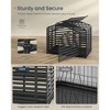 SONGMICS HOME Heavy-Duty Dog Crate, 48 x 29.5 x 46.5 Inches Dog Cage for Large Dogs, Escape Proof Dog Kennel with Pointed Roof, Ink Black - 3 of 4