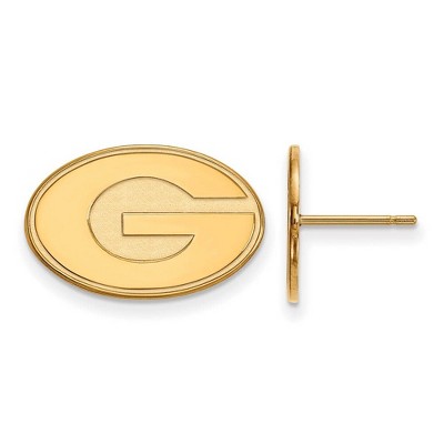 Black Bow Jewelry 14k Yellow Gold Georgia Bulldogs NCAA Post Earrings