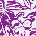 purple magenta graphic leaves
