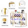 Aheaplus 47.24" Storage Wine Bottle & Glass Rack with Lights and Outlets - 3 of 4