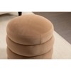 NicBex Round Ottoman Footrest Stool,Velvet/Boucle Ottoman for Living Room,Bedroom,Entryway - 4 of 4