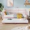 Twin daybed with Trundle, Metal Daybed and Trundle Set, Day Bed Sofa Bed Frame with Steel Slat Support, Multifunctional Daybed Frame for Bedroom - 4 of 4