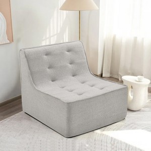 32.3" Single Bean Bag Chair, Comfy Fireside Chair with Foam Filler, Floor Sofa Chair, Lounge Accent Chair for Living Room Bedroom Apartment - 1 of 4