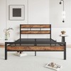 NicBex Full Metal Platform Bed Frame with Wood Headboard,Under Bed Storage,Strong Metal Slats Support,No Box Spring Needed,Easy Assembly,Brown - 3 of 4