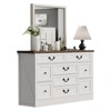 9-Drawer Chest Particleboard Dresser - White Bedroom Dresser, Large Capacity, Multifunctional Storage, Built-In Charging Station with Power Outlets - 3 of 4