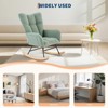 Rocking Chair Nursery Teddy, Upholstered Baby Fluffy Glider Rocker for Adults Small Spaces Indoor,Nursing Chairs - 3 of 4
