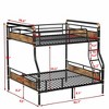 NicBex Twin Quad Bunk Bed with Safety Guardrail,Metal Twin Loft Bed with Ladder and Converts to 3 Twin Beds,Noise Reduced Bunk Beds for Bedroom - 3 of 4