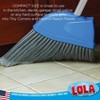 Angle Broom, Indoor, 9.25" W, Smaller Style - Made w/ Recycled Soda Bottle Bristles & Aluminum, has Swivel Hang Cap for Storage, by LOLA, 1 Pack - 2 of 4
