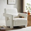 30.3" Polyester Sleek Right-Angle Armrest Accent Chairs Set of 2 with Square Wooden Block Legs and Ergonomic Support - 2 of 4