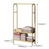 Heavy Duty Clothes Rack, Metal Clothing Racks For Hanging Clothes,Garment Rack With 2 Tier Closet Shelves, Metal Clothing Rack For Clothing Storage - 2 of 4