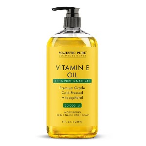Majestic Pure Vitamin E Oil - 100% Pure, 20,000 IU for Skin, Hair & Scalp Repair - 8 Fl Oz - 1 of 4