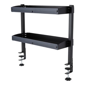 YIYIBYUS Clamp-on Desk Shelf, 2-Tier Shelving with Adjustable Storage Tray - 1 of 4