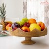 Wood Decorative Bowl - Footed and Oblong - 4 of 4