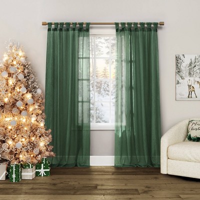 No. 918 Sheer Krista Holiday Twist Tab Top Curtain Panel