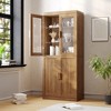 Glass Door Storage Locker: A Large-capacity Storage King With A Stylish And Elegant Design. Its Practicality And Aesthetics Keep Your Home Tidy. - 2 of 4