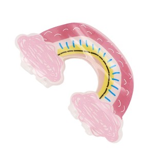 Unique Bargains Women's Fashion Cute Rainbow Clouds Hair Clips 3.62"x1.89"x1.26" Pink 1 Pc - 1 of 3