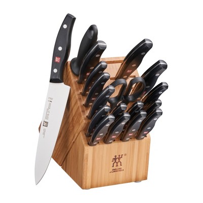 ZWILLING J.A. Henckels ZWILLING Twin Signature 19-Piece German Knife Set with Block, Made in Company-Owned German Factory with Special Formula Steel perfected for almost 300 Years