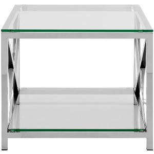Hayward End Table - Chrome - Safavieh. - 1 of 4