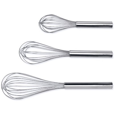BergHOFF Studio 3Pc 18/10 Stainless Steel Whisk Set, Silver