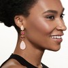 Ross-Simons Pink Opal, 49.80 ct. t.w. Multicolored Quartz  and 14.00 ct. t.w. Ruby Drop Earrings in 18kt Gold Over Sterling - 2 of 4