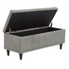 Hartley Tufted Storage Bench Heathered Weave - Inspire Q - 4 of 4