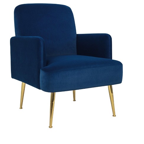 Rosa Transitional Comfy Living Room Armchair With Metal Legs