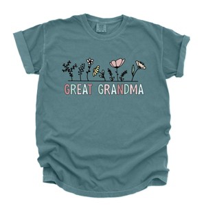 Simply Sage Market Great Grandma Flowers Garment Dyed Tee - 1 of 4