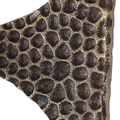 Antique Golden Bronze Table Lamp with Linen Drum Shade