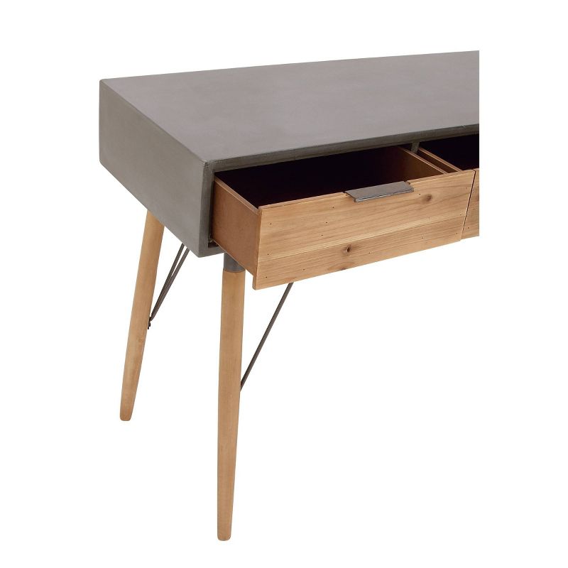 Modern Console Table with Drawers Brown - Olivia &#38; May, 6 of 7