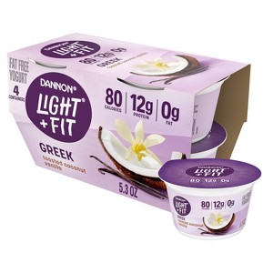 Light + Fit Nonfat Gluten-Free Greek Yogurt - 4ct/5.3oz Cups - 1 of 4