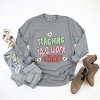 Simply Sage Market Teaching is a Work of Heart Words Garment Dyed Long Sleeve - 3 of 4