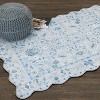 4'x5'6" Blue Persian Faux Fur Scalloped Indoor Area Rug - 2 of 4