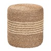 bali & pari Wickham Seagrass Ottoman Footstool Natural Brown - 2 of 4