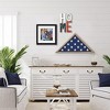 Americanflat Flag Case for Veterans - Fits a Folded 3' x 5' American Military Flag - Triangle Display with Polished Plexiglass (Barn Wood) - 4 of 4