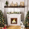 APRILSOUL Dark Chocolate Rustic Elegance Handcrafted Pine Wood Fireplace Mantel - 2 of 4