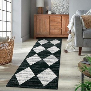 10x13 Washable Area Rug, Non-Slip, Non-Shedding Indoor, Trellis Print, Low Pile, Foldable for Bedroom, Living Room, Kids Room, Grey - 1 of 4