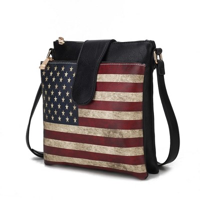 MKF Collection Josephine Vegan Leather Women’s FLAG Crossbody Bag by Mia K